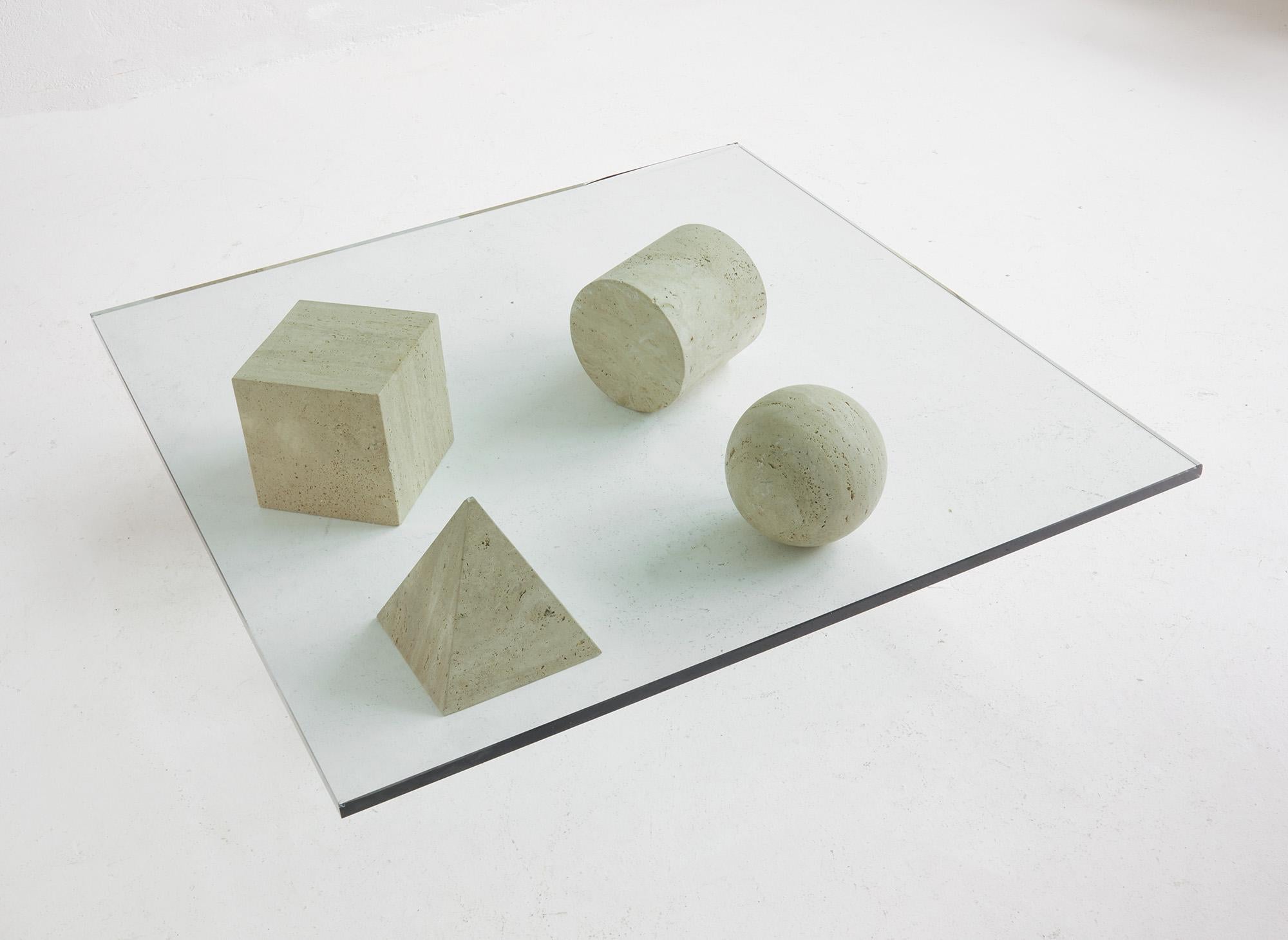 Verre Metafora, table basse par Lella et Massimo Vignelli pour Casigliani en vente