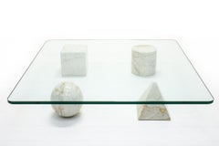 Metafora Marble & Glass Coffee Table by Massimo & Lella Vignelli