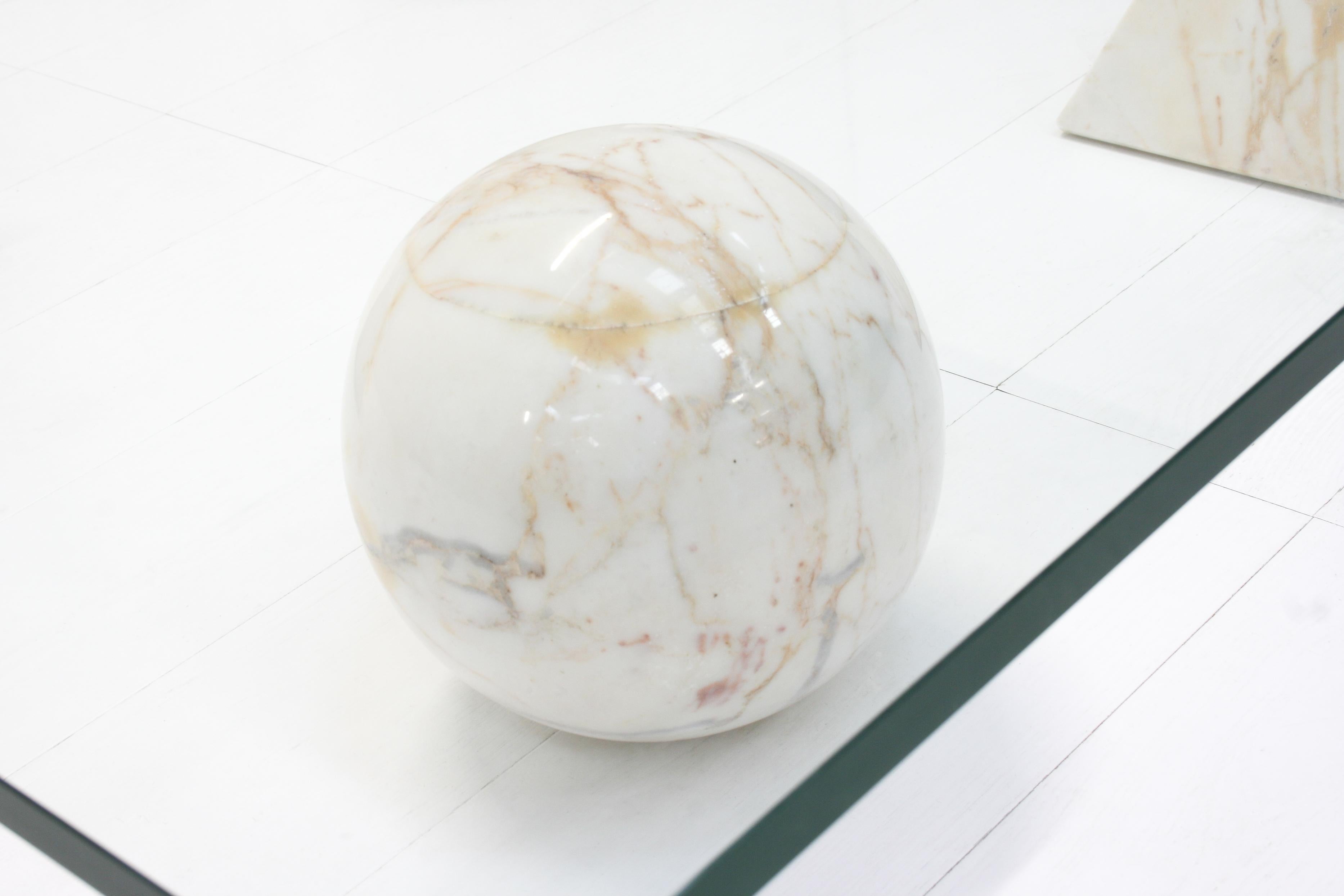 Metafora Marble & Glass Coffee Table by Massimo & Lella Vignelli 1