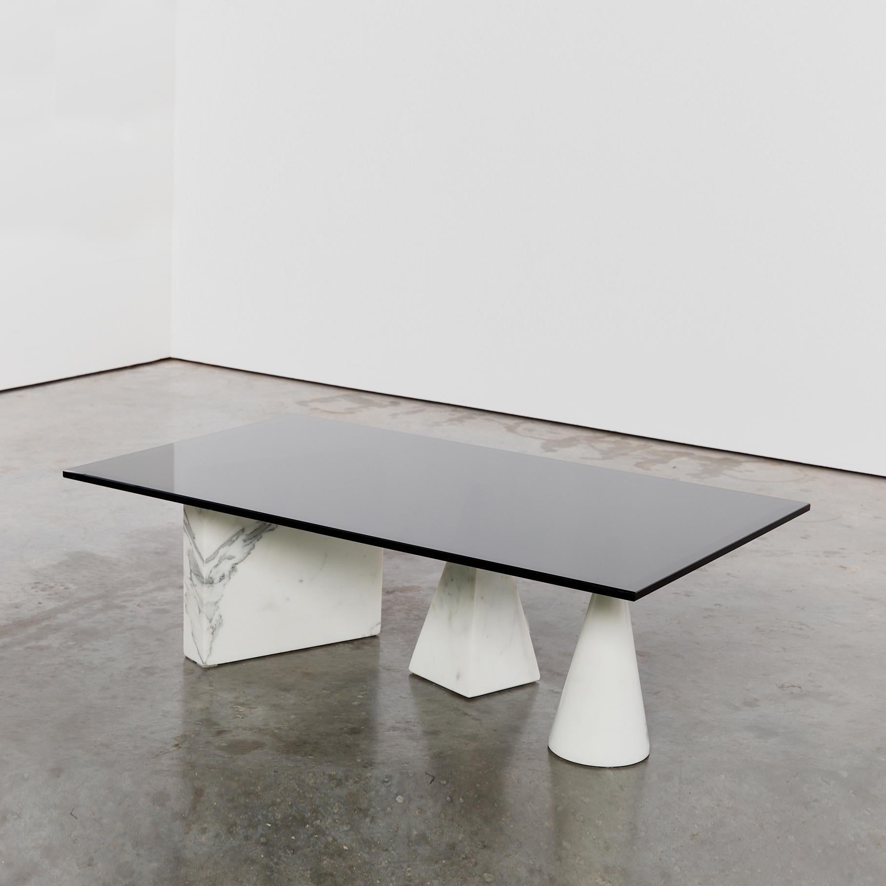 Metafora Style Marble Occasional Coffee Table Attributed to Massimo Vignelli For Sale 3