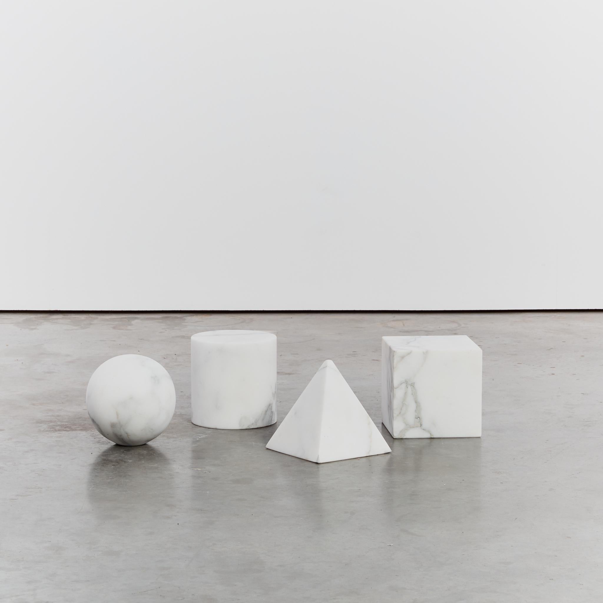 Post-Modern Metafora table by Massimo & Lella Vignelli in Carrara marble