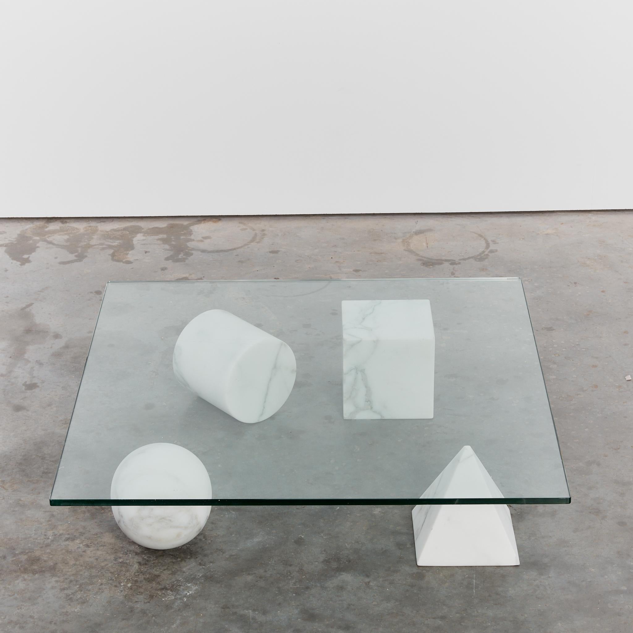 Late 20th Century Metafora table by Massimo & Lella Vignelli in Carrara marble