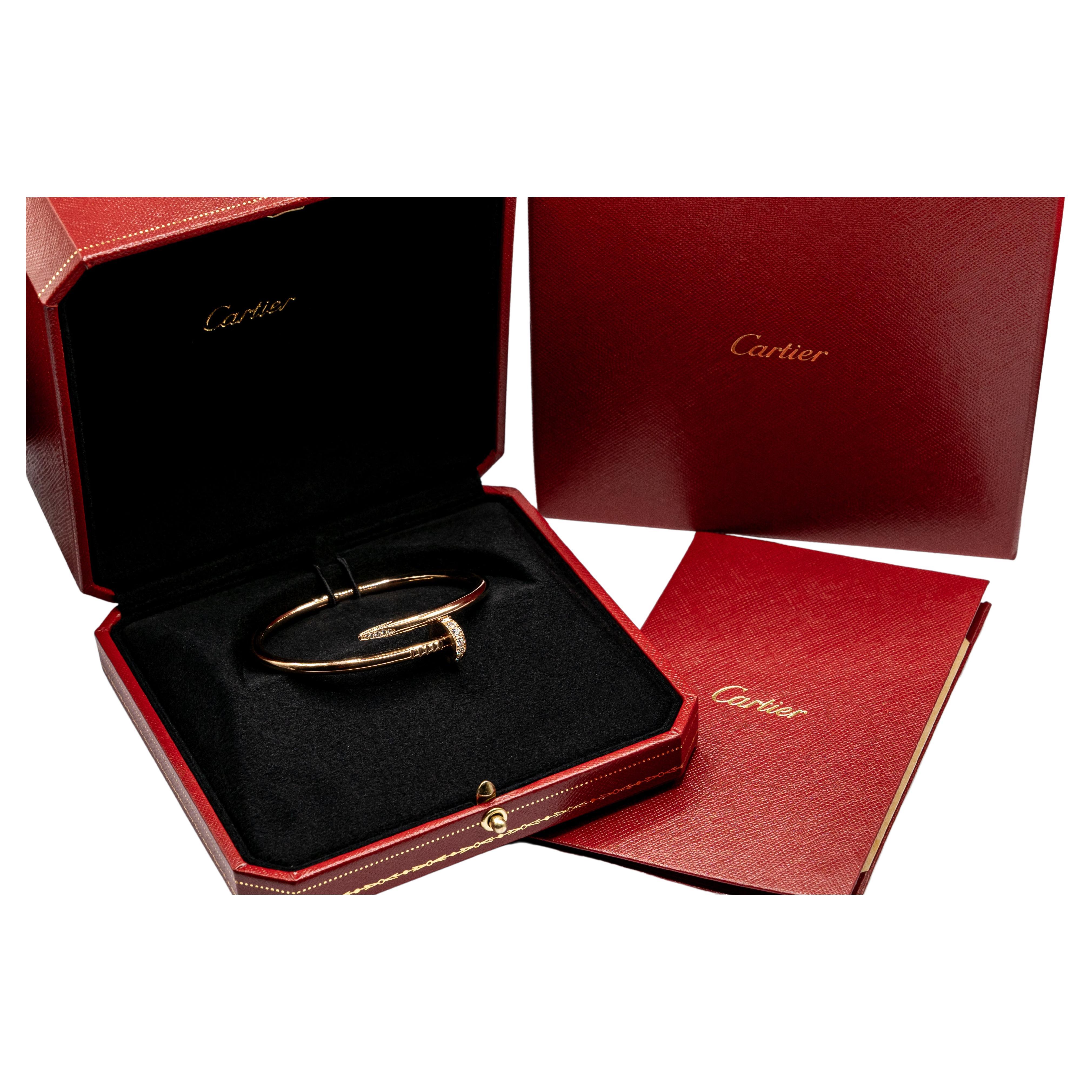 Cartier 18k Rose Gold Juste Un Clou Diamonds 0, 58 Carat  Bracelet  