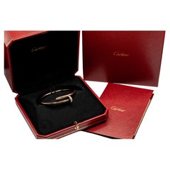 Cartier 18k Rose Gold Juste Un Clou Diamonds 0, 58 Carat Bracelet