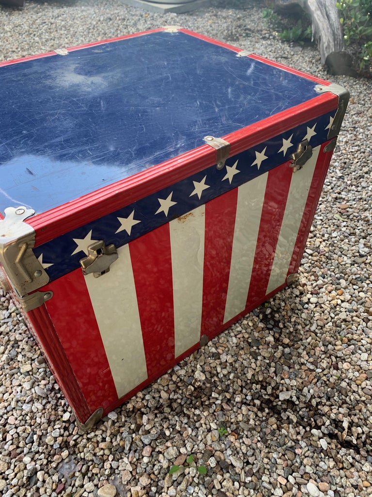 Metal, 1970s Stars and Stripes Roadie Box For Sale at 1stdibs
