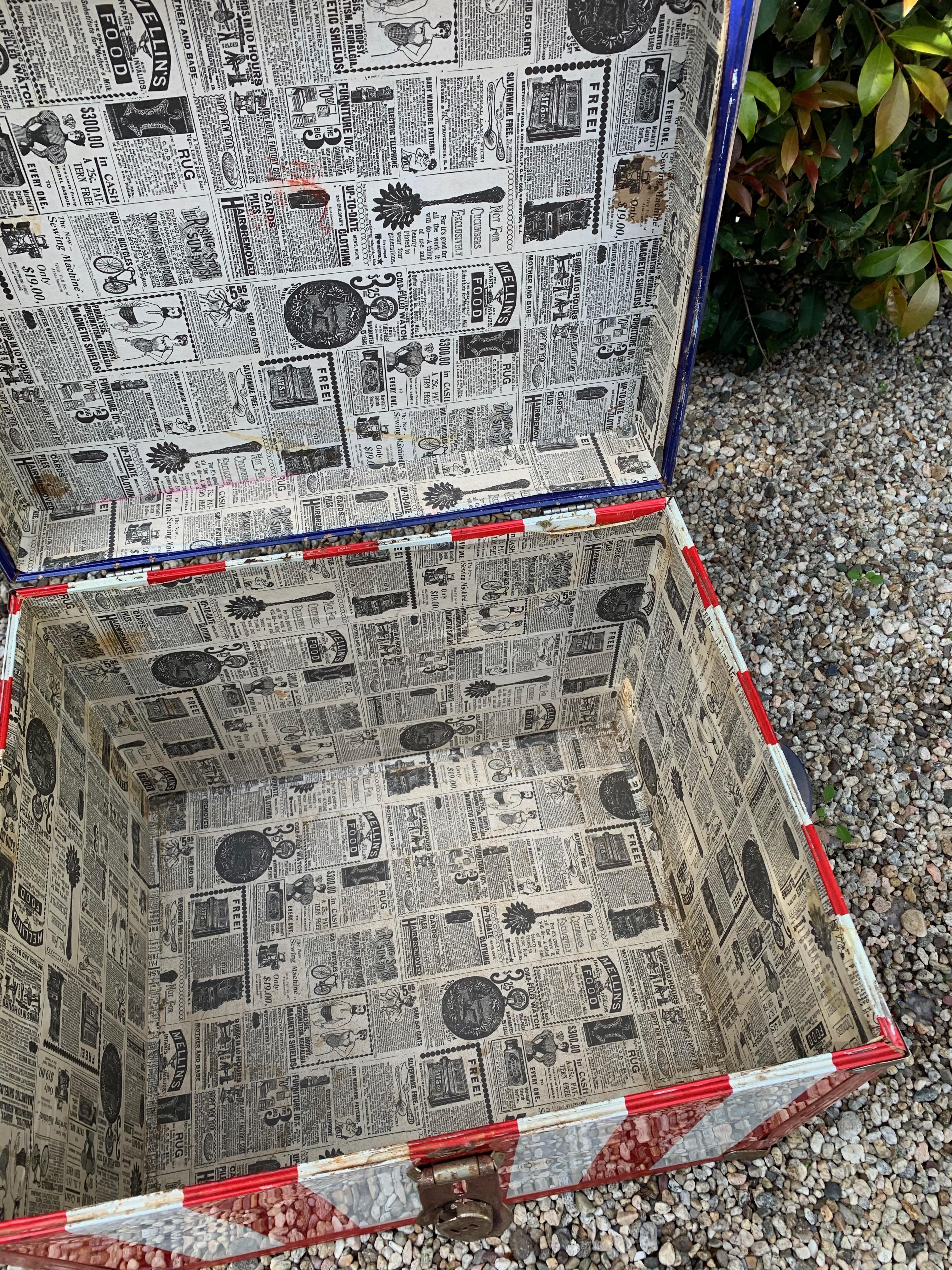 Metal, 1970s Stars and Stripes Roadie Box siglo XX en venta