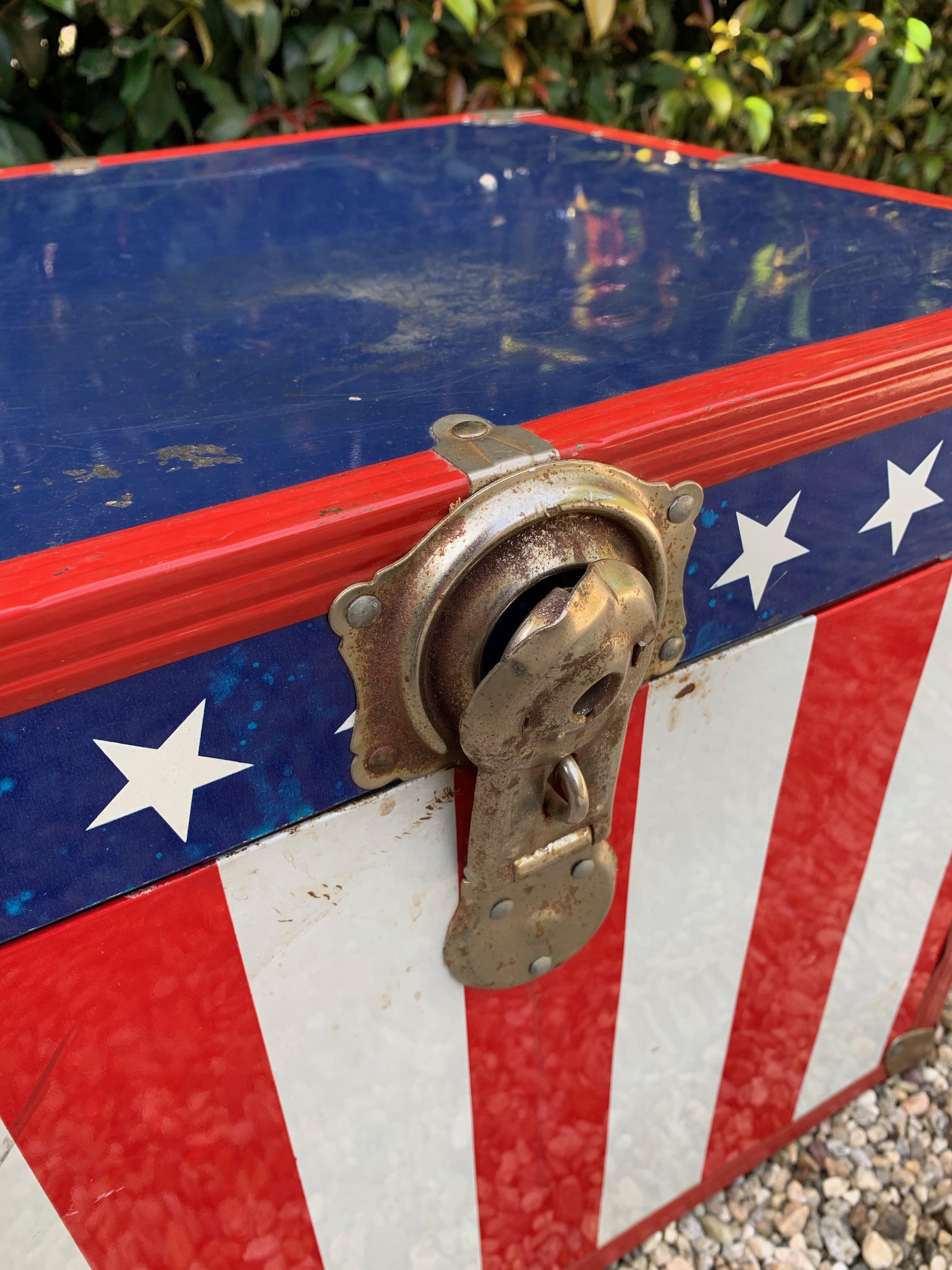 Metal, 1970s Stars and Stripes Roadie Box en venta 1