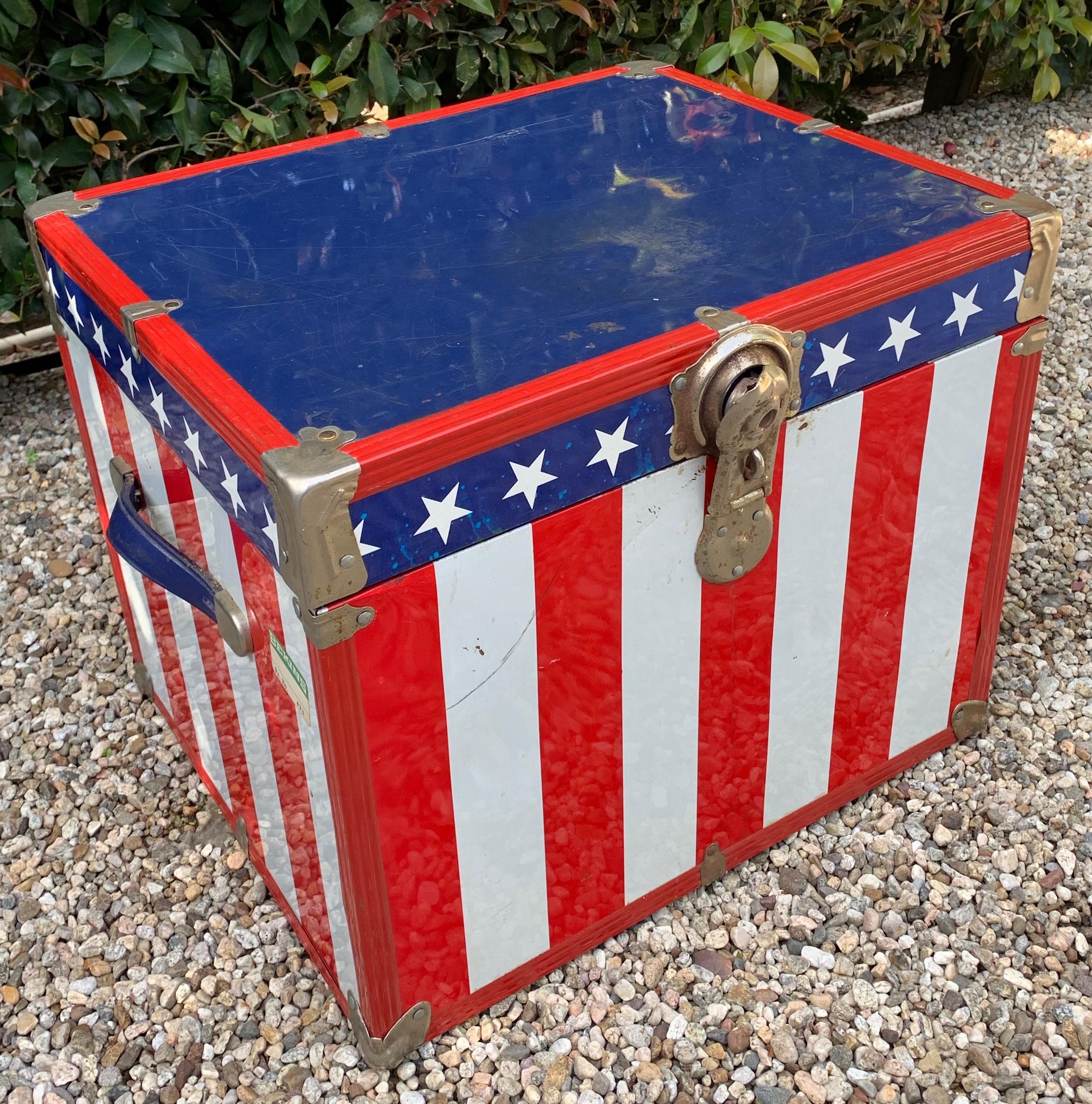 Metal, 1970s Stars and Stripes Roadie Box For Sale 2