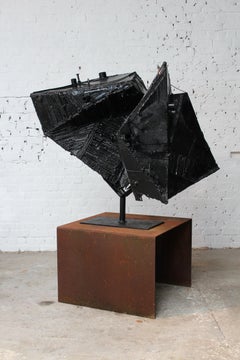 Metal abstract construction by the Belgian artist Paul Van Gyseghem