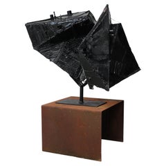 Metal abstract construction by the Belgian artist Paul Van Gyseghem