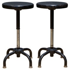 Metal "Adjusto" Swivel Counter Stools, c.1970