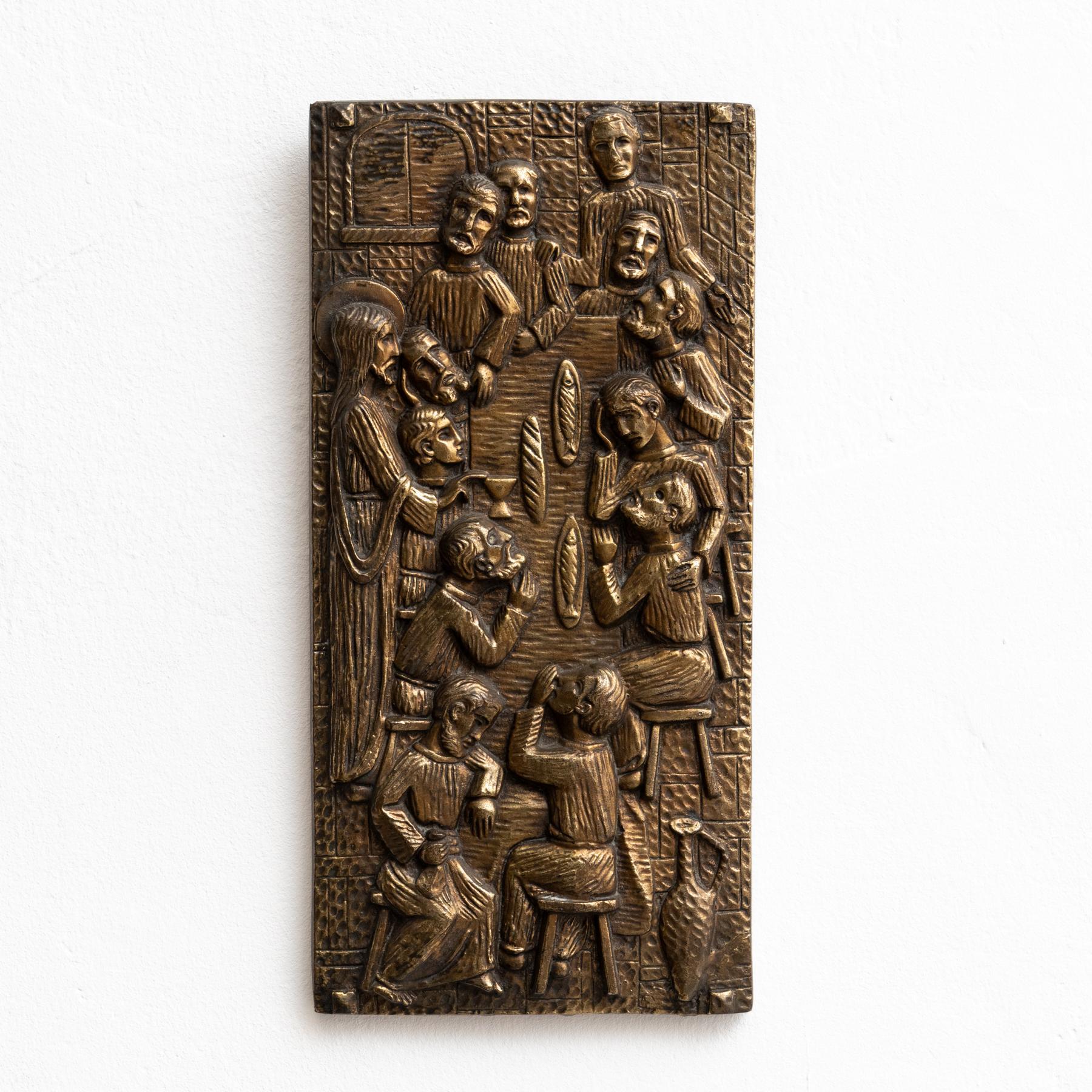 Retablo de metal, hacia 1960 mediados del siglo XX en venta