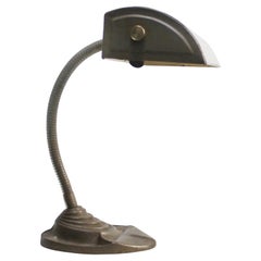 Metal American Industrial Cast Iron Table Desk Light