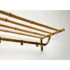 Mid-Century Modern Coat Rack, Metal and Bamboo, Vintage Design, 1960s
