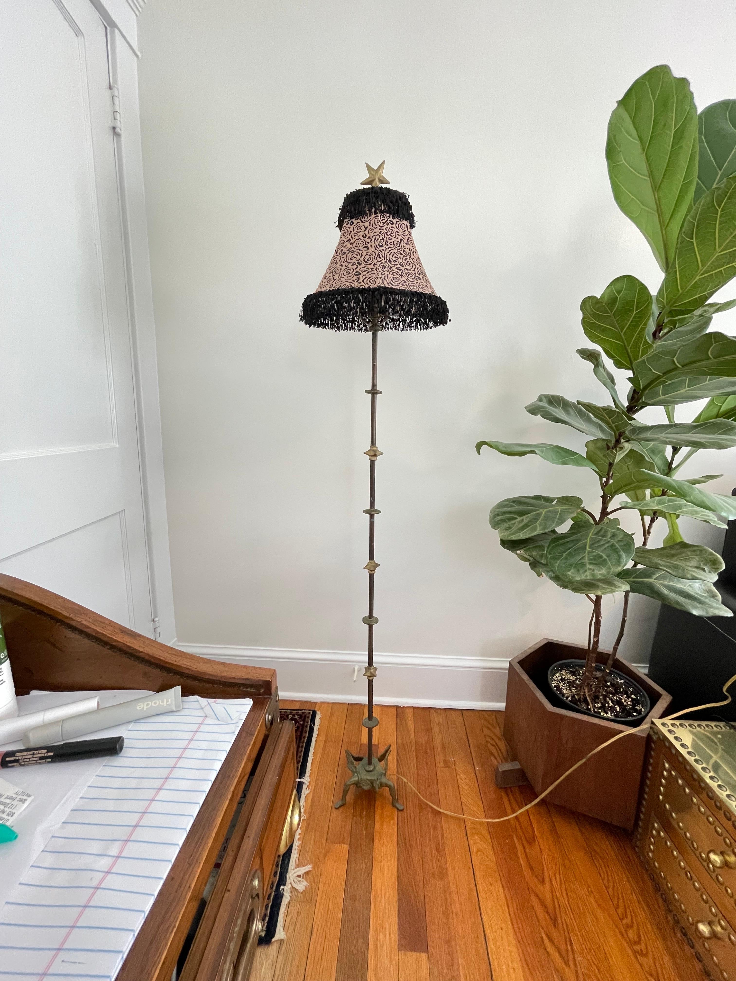 Modern Metal and Bronze Étoile Lune Floor Lamp For Sale