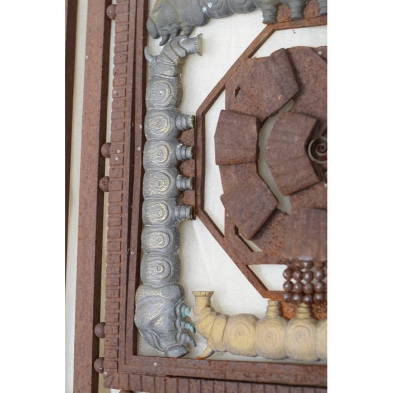 Metal and Bronze Ironwork Entrance Door by Charles Piguet Lyon, 1919 For Sale 10