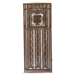 Metal and Bronze Ironwork Entrance Door by Charles Piguet Lyon, 1919
