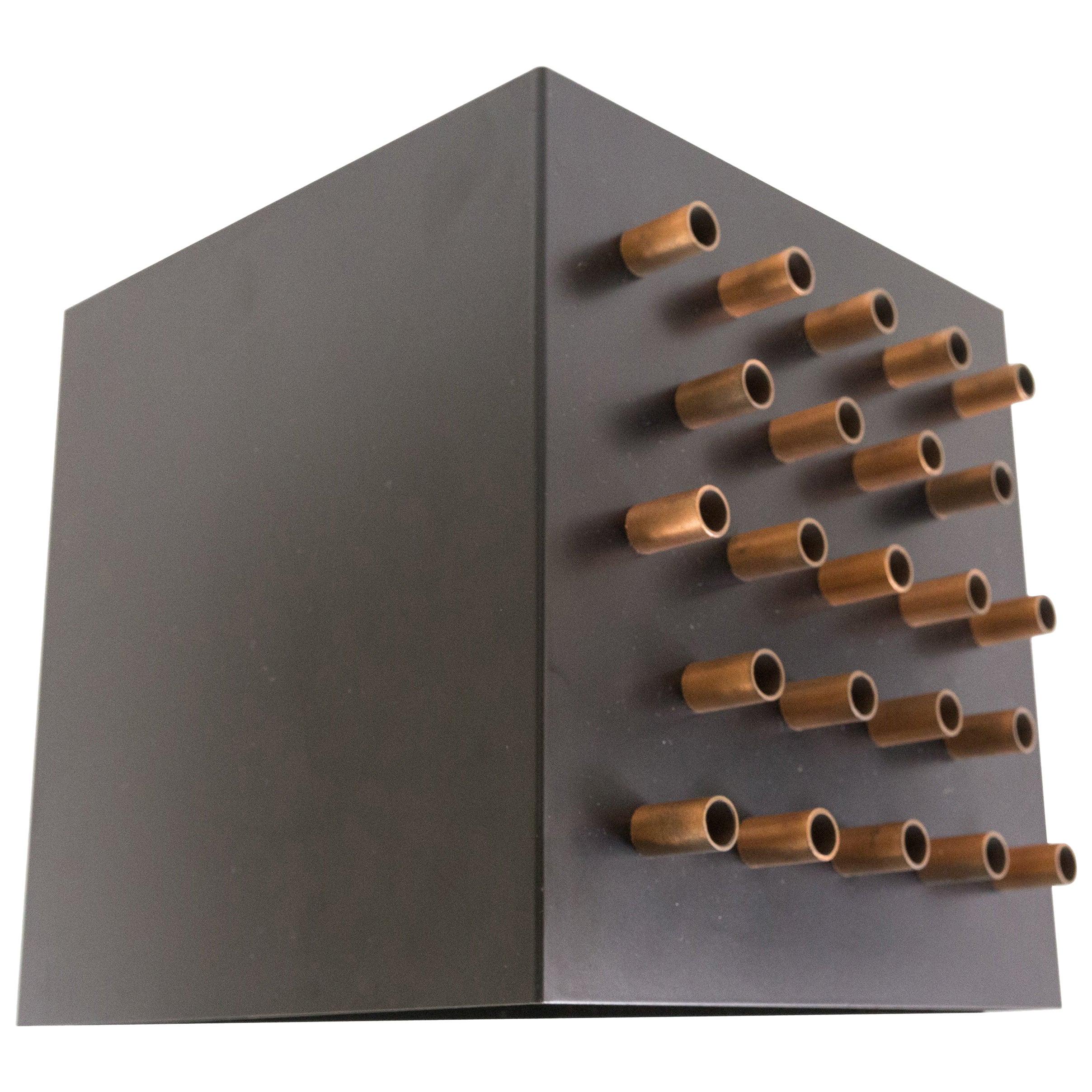 Metal and Copper Clair-Obscur Wall Lamp by RAAK, Amsterdam, 1960s For Sale