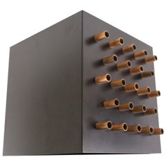 Metal and Copper Clair-Obscur Wall Lamp by RAAK, Amsterdam, 1960s