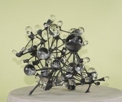 Sculpture en métal et verre de cristal de Graham Caldwell, 2012