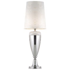 Metal and Crystal Table Lamp