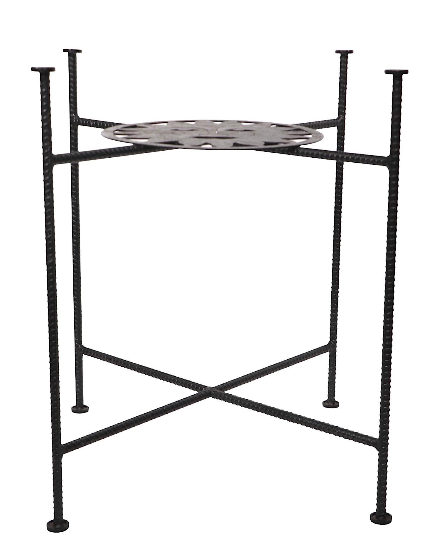 Metal and Glass Celestial Sun Dining Table Made in Mexico c 1990's 1