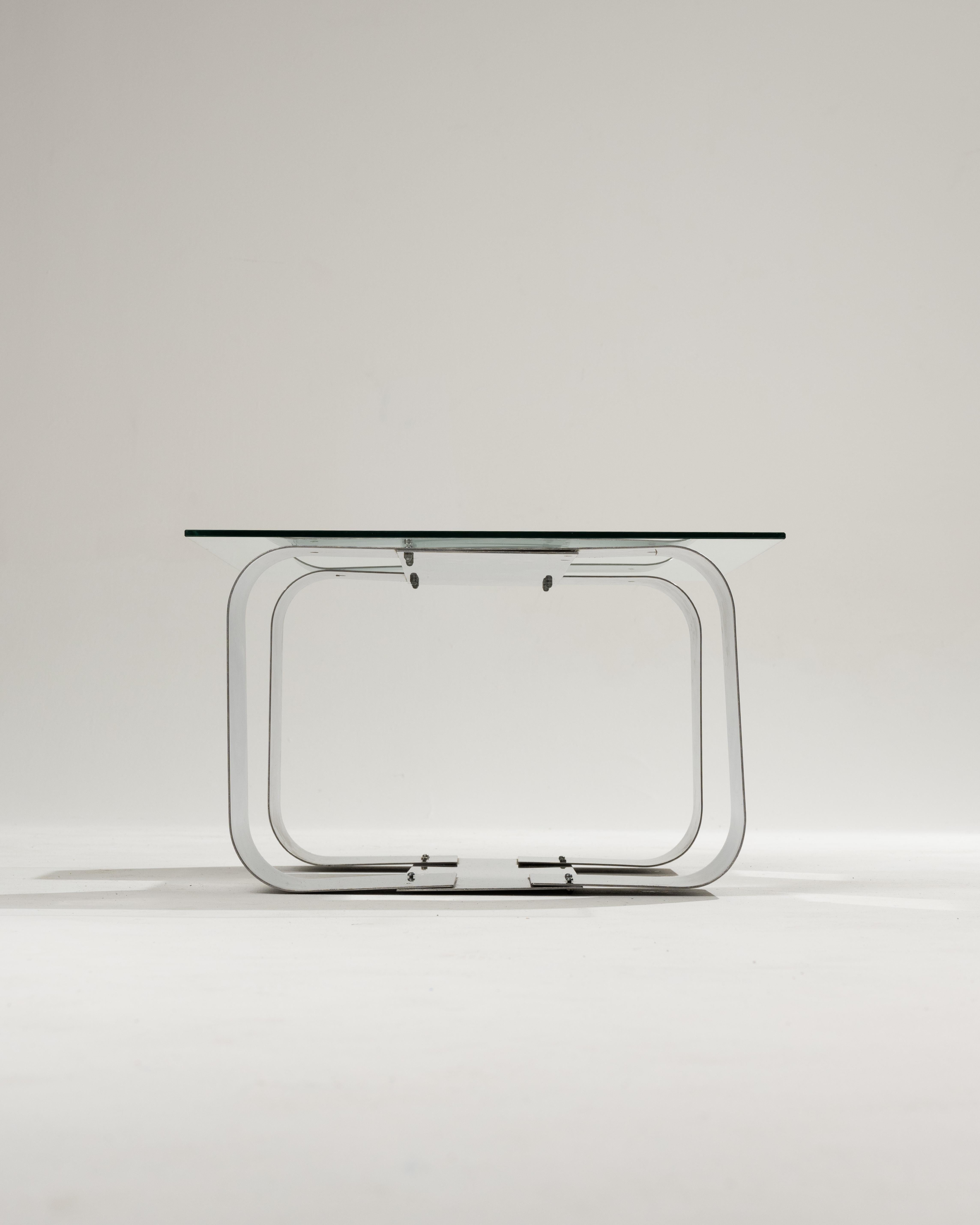 Couchtisch aus Metall und Glas, 1970er-Jahre 5