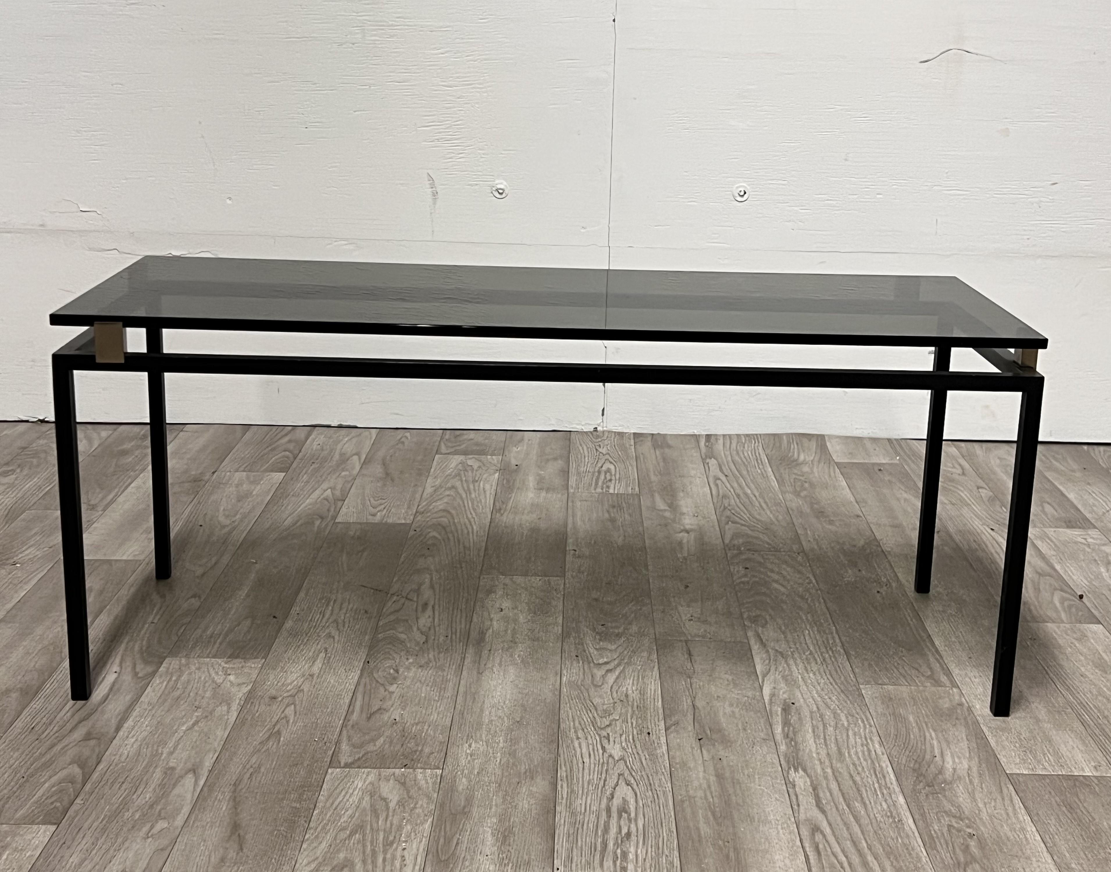 Couchtisch aus Metall und Glas von Fontana Arte im Angebot 1