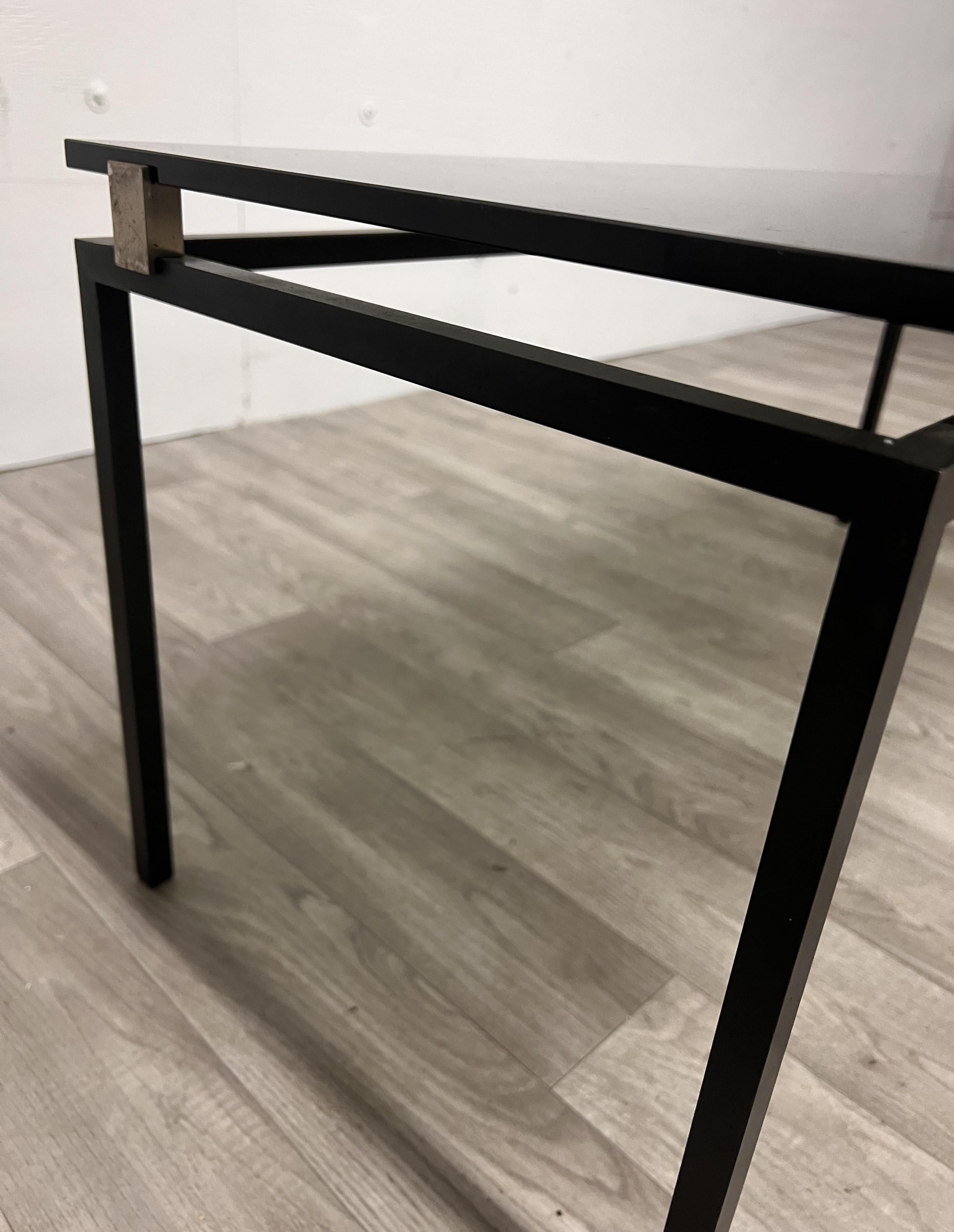 Couchtisch aus Metall und Glas von Fontana Arte im Angebot 3