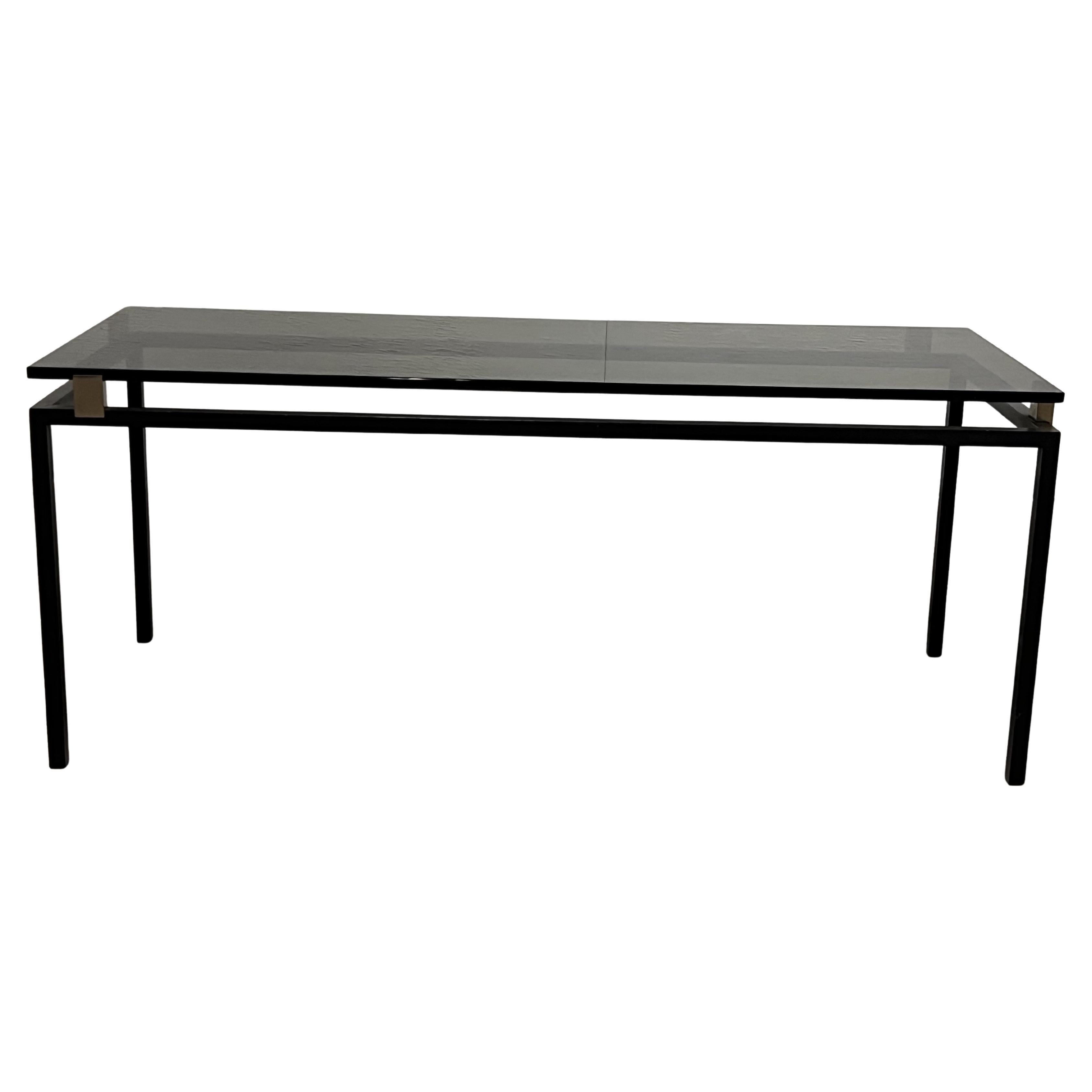 Couchtisch aus Metall und Glas von Fontana Arte