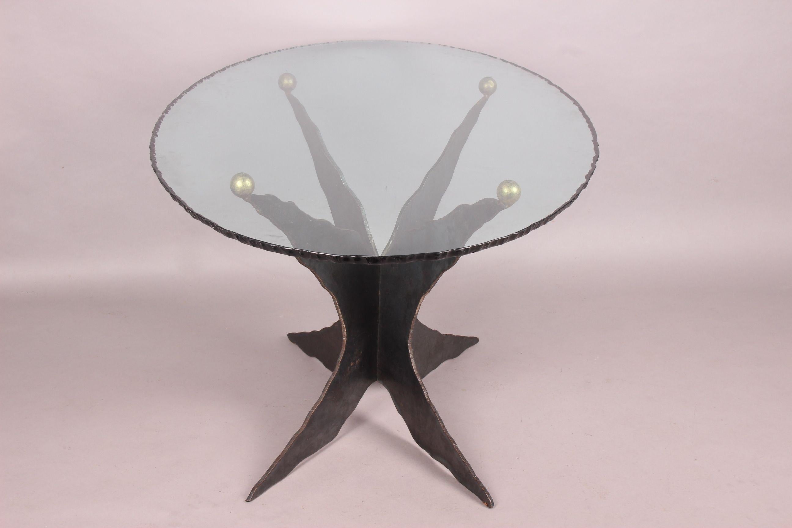 Metal and Glass Dinning Table 6