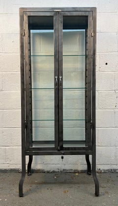 Metal and Glass Doctors Display Cabinet by Dulton