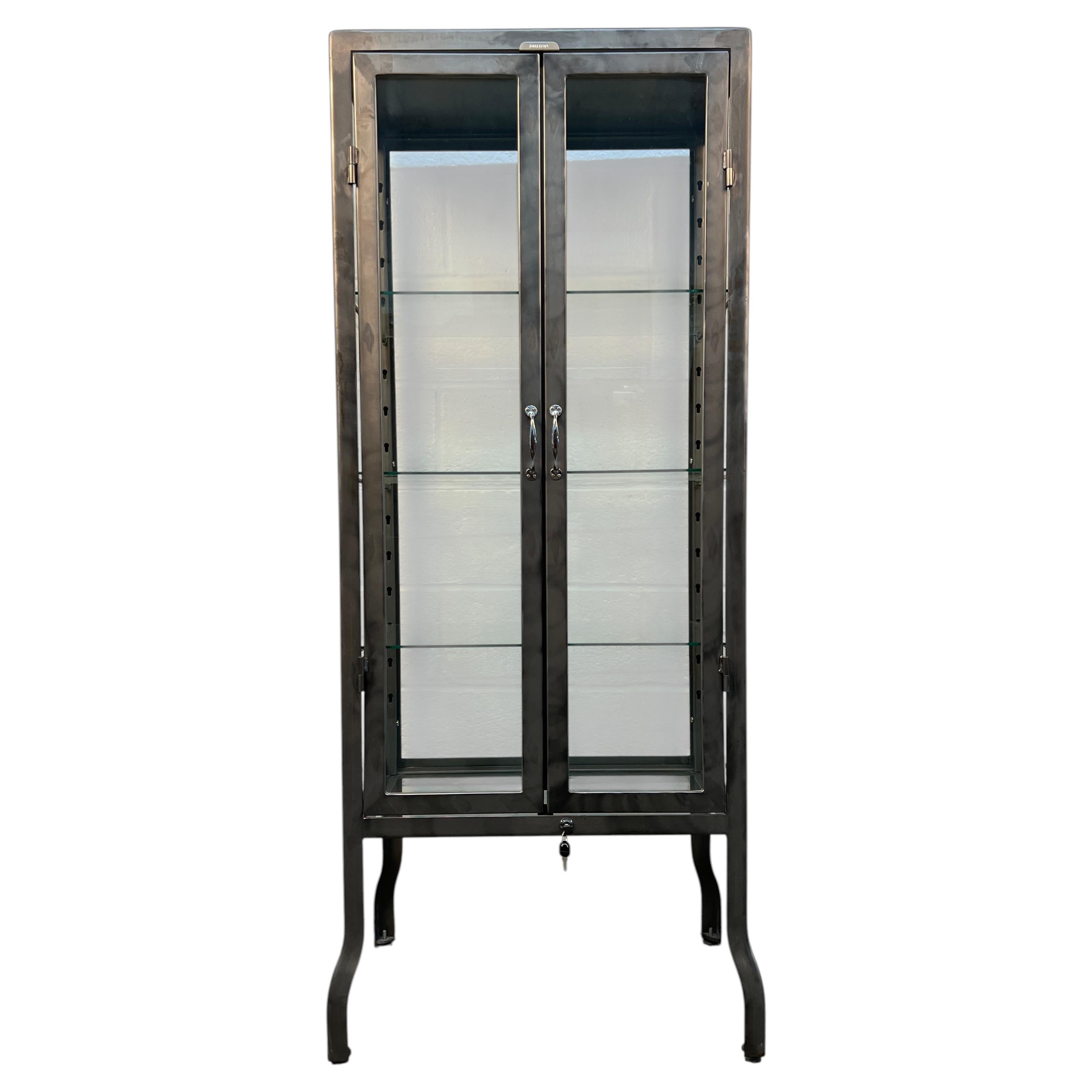 Metal and Glass Doctors Display Cabinet by Dulton