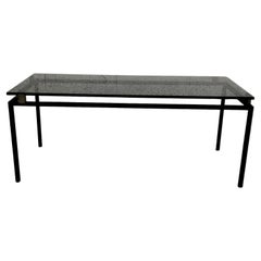 Metal and glass side table 2001 model by Fontana Arte 60s