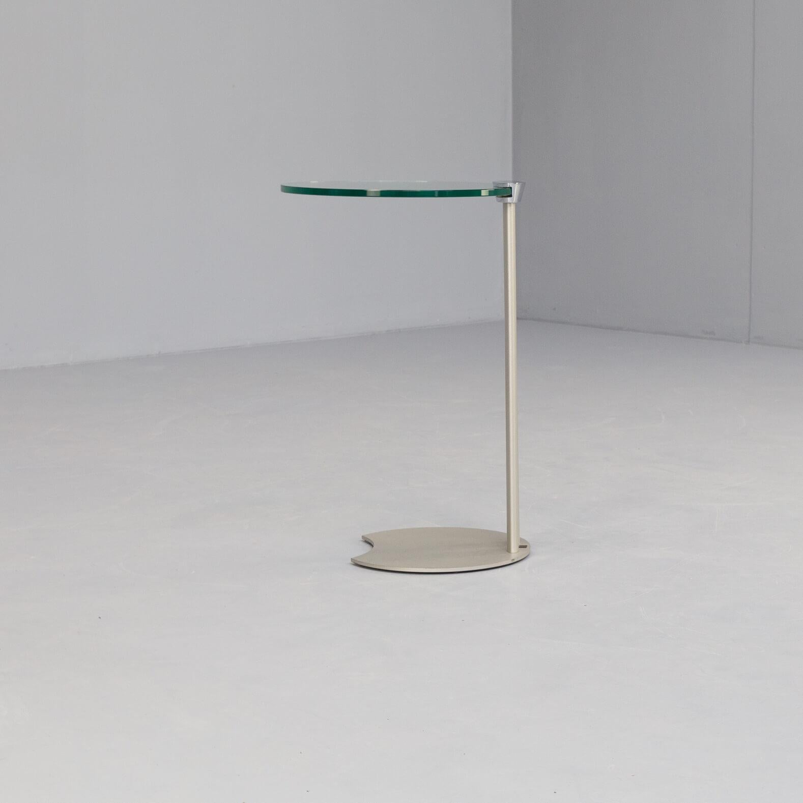 20th Century Metal and Glass Side Table by Horst Brüning Set/2 For Sale