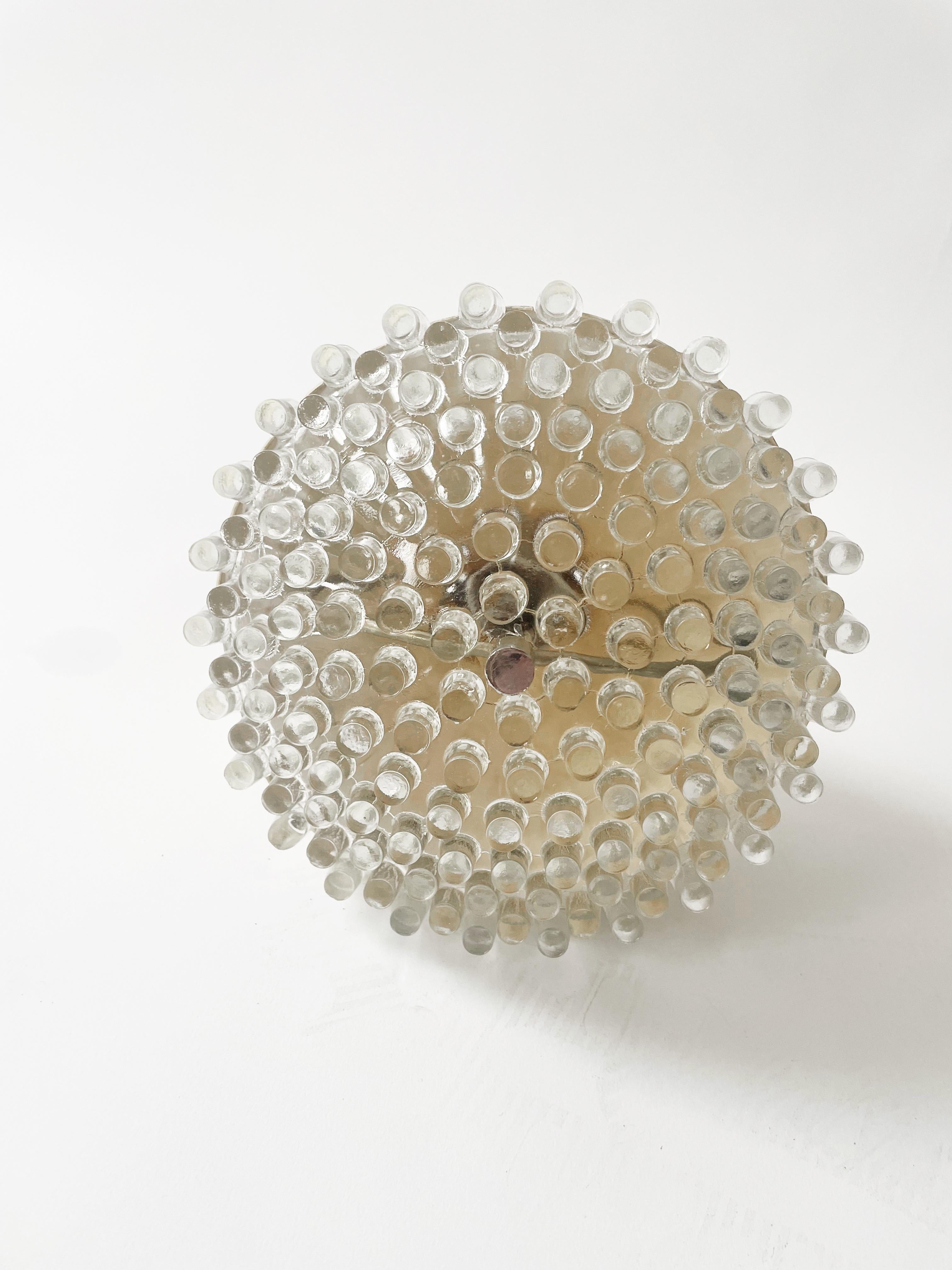 Metal and Glass Space Age Pendant Light For Sale 2