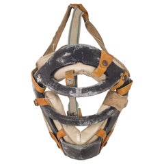 Used Metal and Leather Catcher's Mask, c.1920