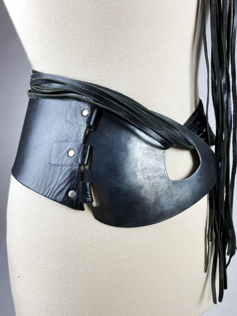 Metal and leather Fetish belt by Jean-Paul Gaultier - France Circa 1990 11