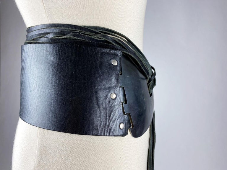 Metal and leather Fetish belt by Jean-Paul Gaultier - France Circa 1990 1