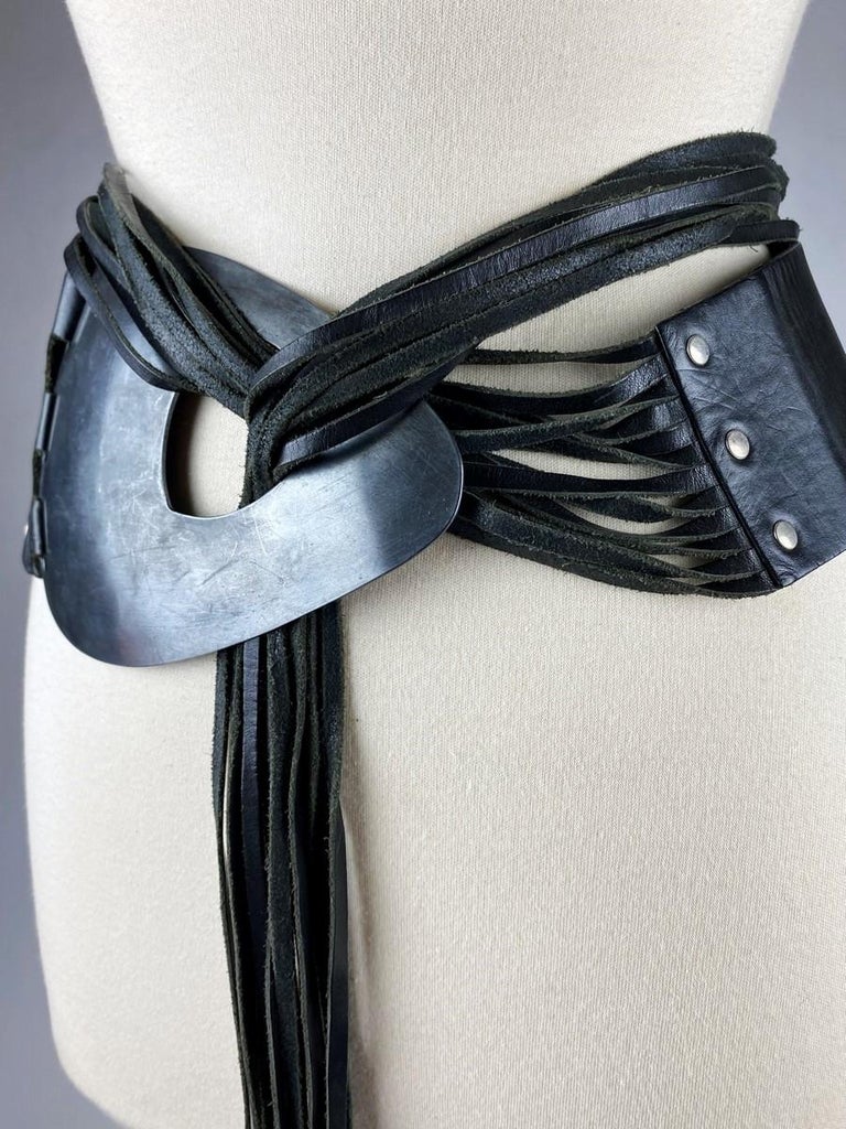 Metal and leather Fetish belt by Jean-Paul Gaultier - France Circa 1990 3
