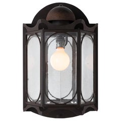 Metal and Mirrored Glass Outdoor Wall Sconce, Made in Italy