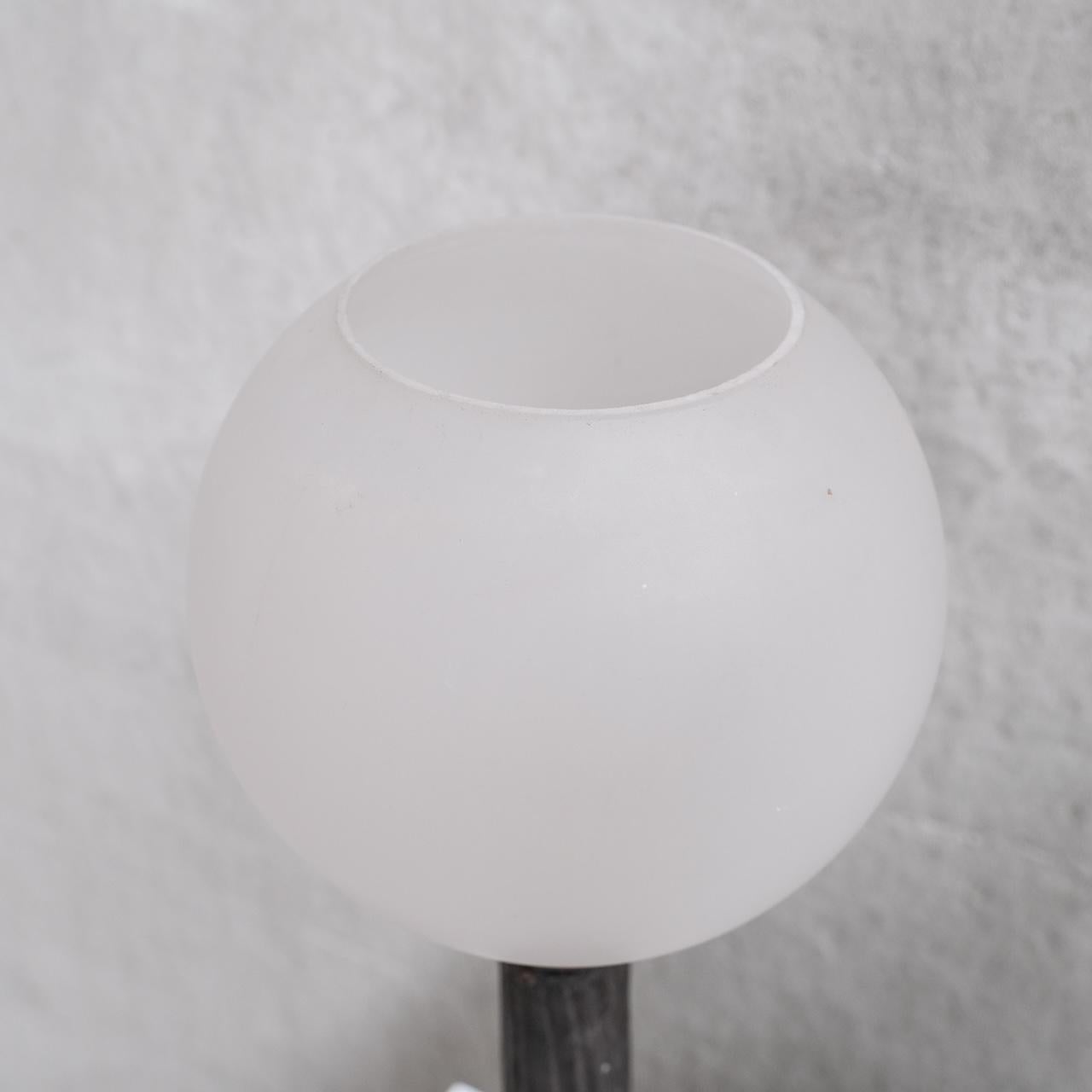 Mid-20th Century Metal and Opaque Glass Mid-Century Table Lamps (15 available) For Sale