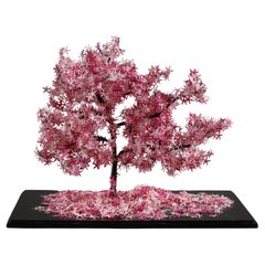 Metal and paper creation by Lebanese artist Nayla Tabet, Pink Tree