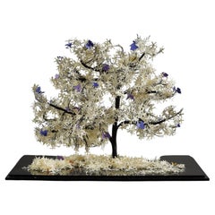 Metal and paper creation by Lebanese artist Nayla Tabet, Purple Butterflies