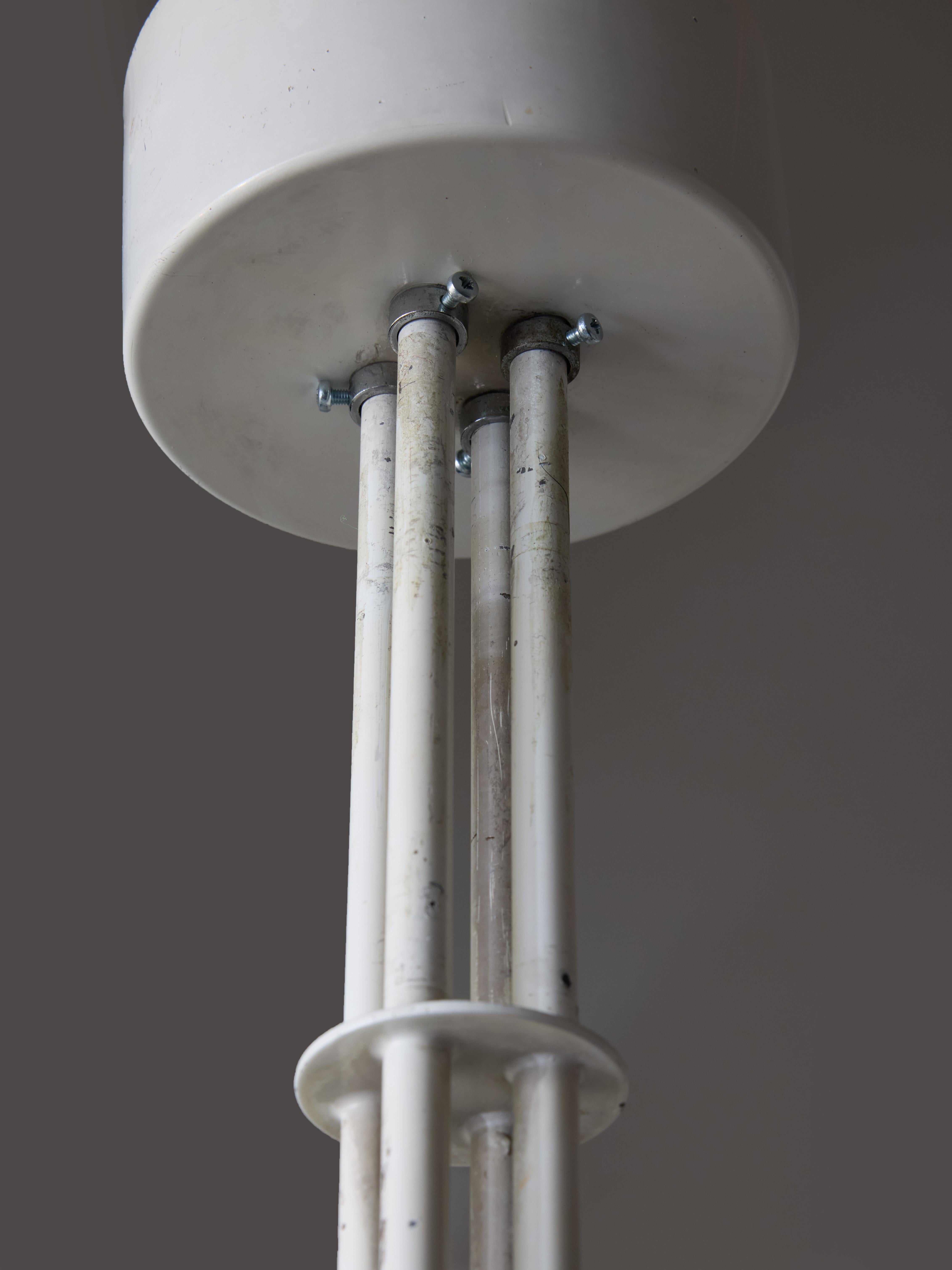 Metal and Plexi Ciondolo Ambasciata Chandelier by Vittorio Introini for Stilnovo For Sale 1