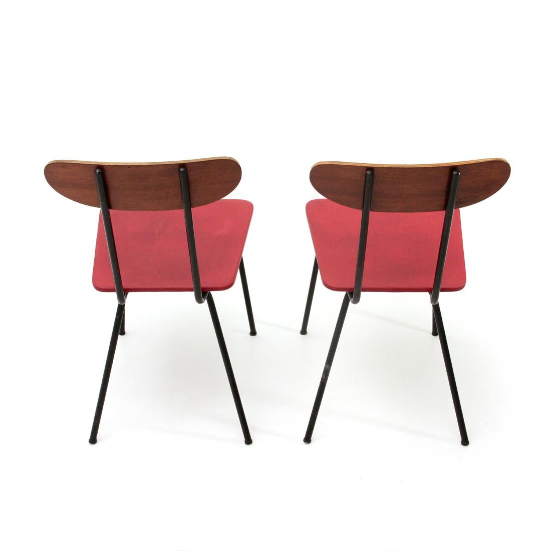 Metal and Plywood Chair, 1950s, Set of Two 6