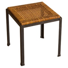 Metal and Rattan Stool By Danny Ho Fong Metal and Rattan Stool By Danny Ho Fong