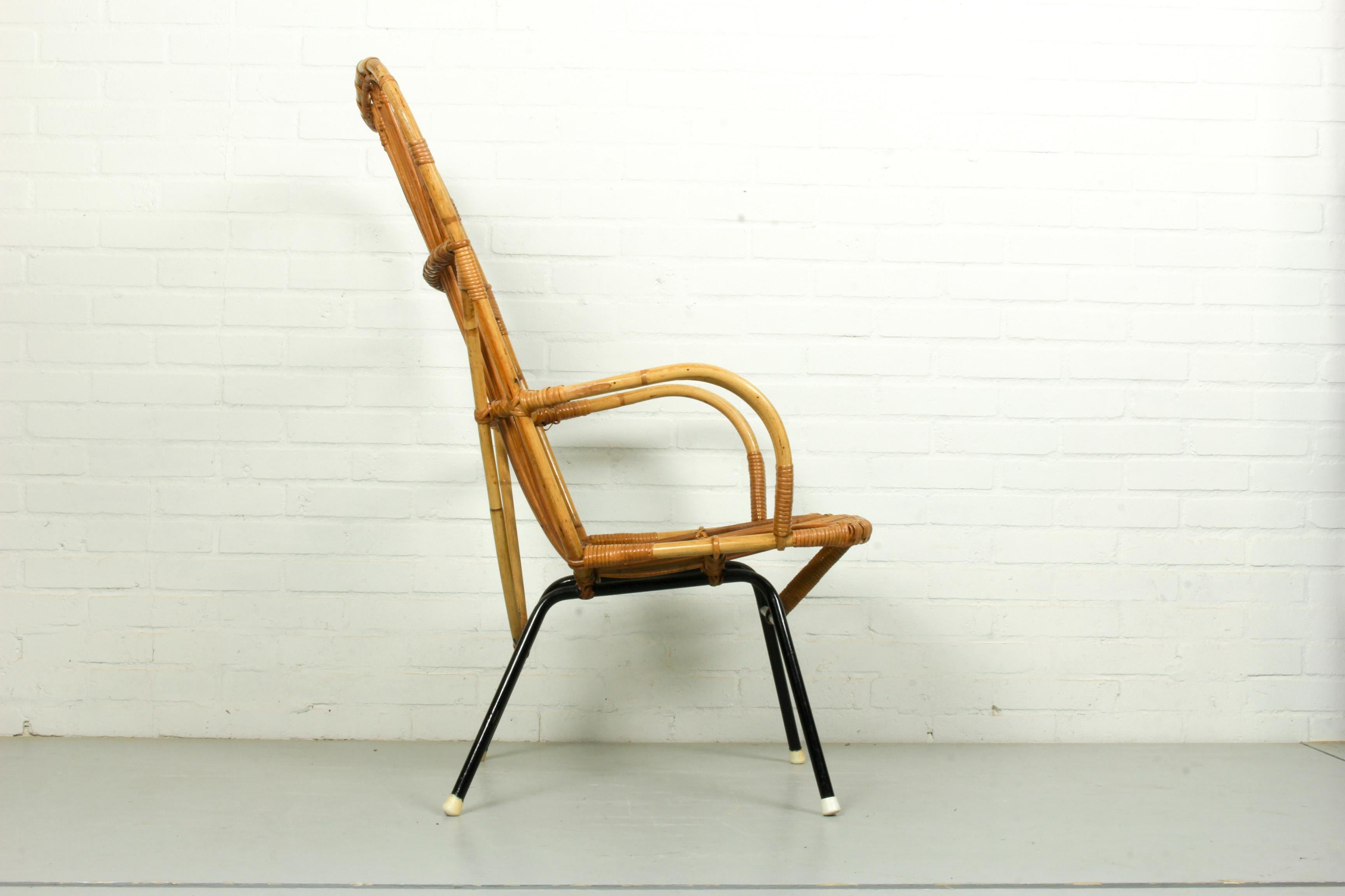 This armchair was manufactured by Rohé Noordwolde in the Netherlands in the 1960s. Dimensions: 102cm H, 58cm W, 74cm D.
 