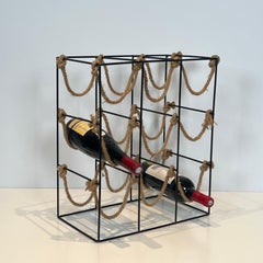 Metal and Rope Bottles Holder