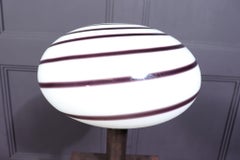 Metal and Rosewood Zebra Swirl Standard Lamp